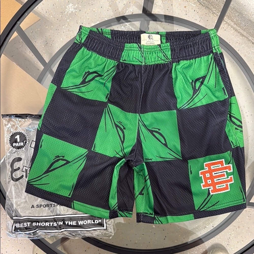 Eric Emanuel x Matty Boy EE shorts 99 eyes slime/orange